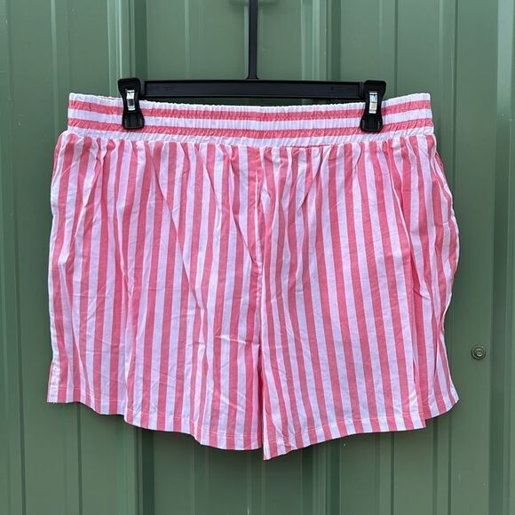 Silky Soft Woven Notch Collar Top and Boxer Shorts Pajama Set Size L - Picture 5 of 9